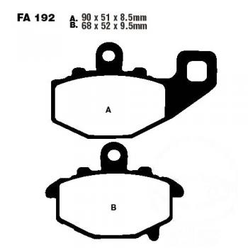 Bremsbelag EBC FA192V hinten