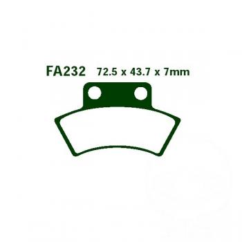Bremsbelag EBC FA232TT hinten