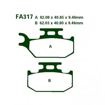 Bremsbelag EBC FA317TT hinten