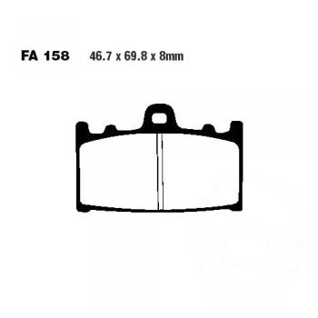 Bremsbelag EBC FA158HH für Bremszange MotoMaster 4 Kolben, Bremssattel