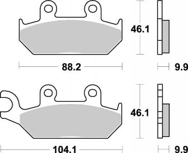 Bremsbelag vorne BRAKING 737SM1 Semi-Sinter standard