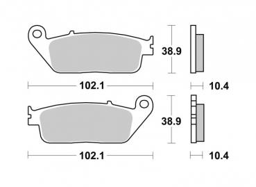 Bremsbelag vorne BRAKING 748SM1 Semi-Sinter standard