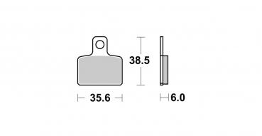 Bremsbelag hinten BRAKING 832SM1 Semi-Sinter standard