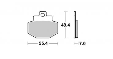 Bremsbelag hinten BRAKING 871SM1 Semi-Sinter standard