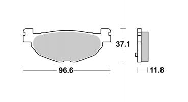 Bremsbelag hinten BRAKING 904SM1 Semi-Sinter standard