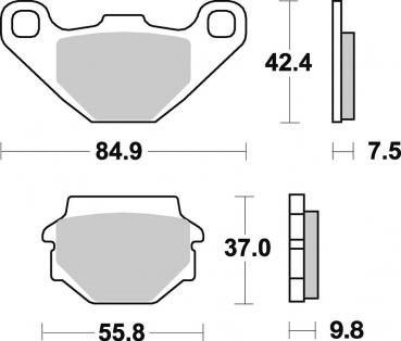 Bremsbelag vorne BRAKING 669CM44 Sintermetall