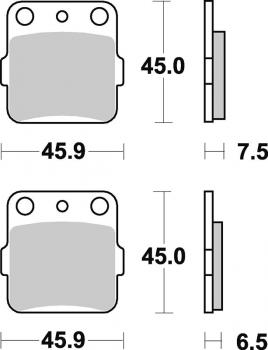 Renn-Bremsbelag hinten BRAKING 686CM46 Sintermetall Race