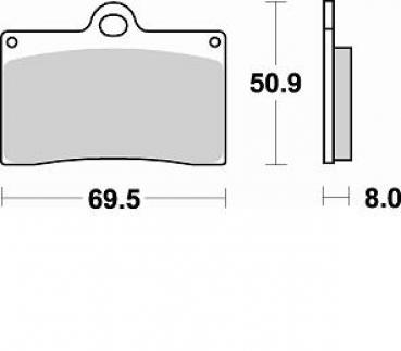 Renn-Bremsbelag vorne BRAKING 688CM66 Race