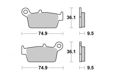 Bremsbelag hinten BRAKING 701CM44 Sintermetall