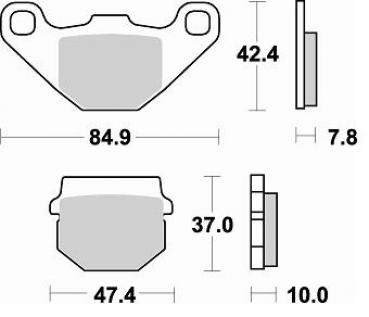 Bremsbelag vorne BRAKING 702CM44 Sintermetall