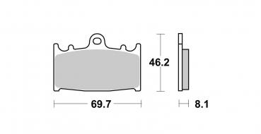 Renn-Bremsbelag vorne BRAKING 715CM66 Race