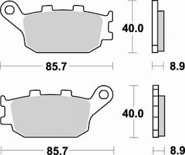 Bremsbelag hinten BRAKING 742CM56 Sintermetall