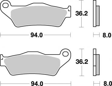 Bremsbelag hinten BRAKING 746CM44 Sintermetall