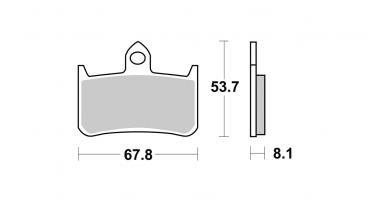 Renn-Bremsbelag vorne BRAKING 756CM66 Race