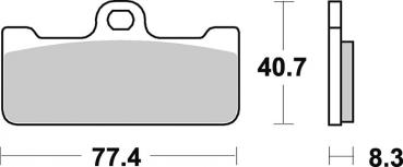 Renn-Bremsbelag vorne BRAKING 776CM66 Race