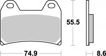 Renn-Bremsbelag vorne BRAKING 784CM66 Race