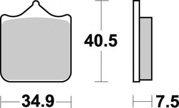 Bremsbelag vorne BRAKING 870CM55 Sintermetall