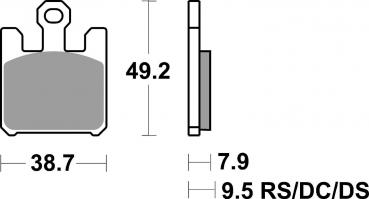 Renn-Bremsbelag vorne BRAKING 893CM66 Race