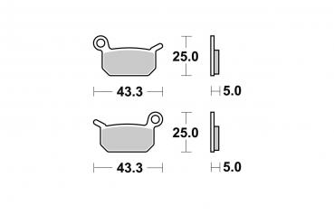 Bremsbelag vorne BRAKING 897CM44 Sintermetall