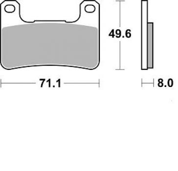 Bremsbelag vorne BRAKING 898CM55 Sintermetall