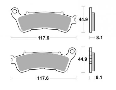 Bremsbelag vorne BRAKING 910CM55 Sintermetall