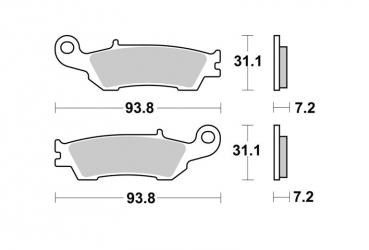 Bremsbelag vorne BRAKING 929CM44 Sintermetall