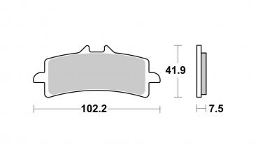 Renn-Bremsbelag vorne BRAKING 930CM66 Race (Brembo M4 Zange)