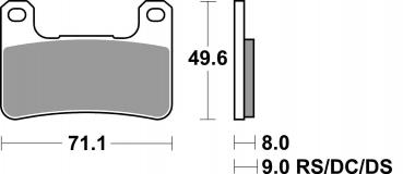 Renn-Bremsbelag vorne BRAKING 898P1R Race