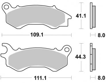 Bremsbelag vorne BRAKING 954SM1 Semi-Sinter standard