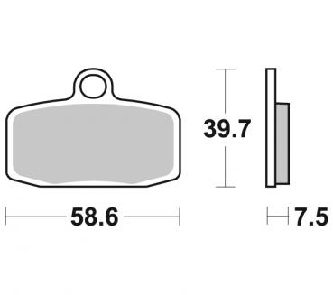 Bremsbelag vorne BRAKING 955CM44 Sintermetall