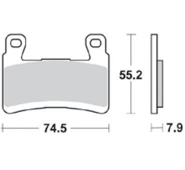 Renn-Bremsbelag vorne BRAKING 959CM66 Race