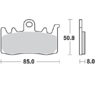 Bremsbelag vorne BRAKING 960CM55 Sintermetall