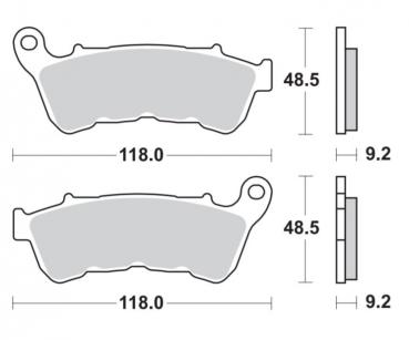 Bremsbelag vorne BRAKING 973CM77 Sintermetall