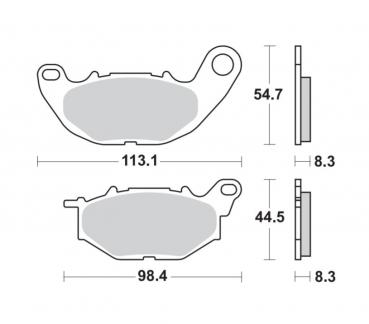 Bremsbelag vorne BRAKING 968CM55 Sintermetall