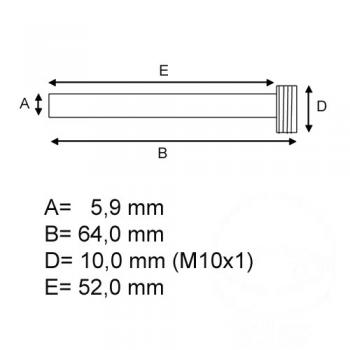 Haltestift für Bremsbeläge (Gleitstift), vorne