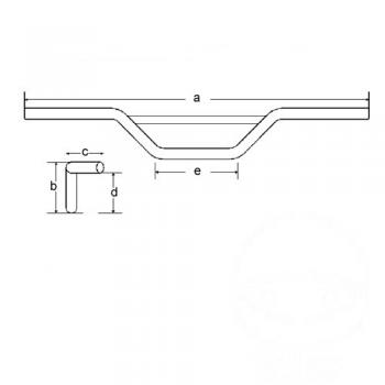 Lenker Stahl chrom 22mm Cross Fehling