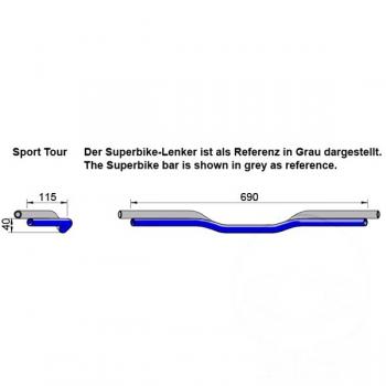 Lenker Stahl chrom 22mm CLUBMAN LSL