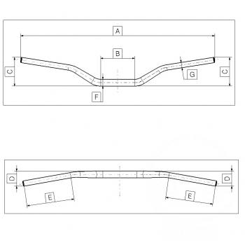 Preview: Lenker HRB schwarz 28 mm Offroad