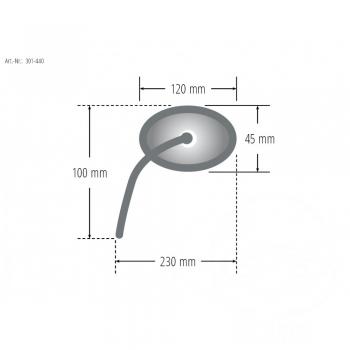 Spiegel schwarz Highsider, M10 Linksgewinde, 301-440