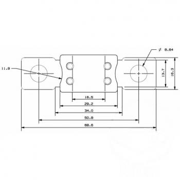 Sicherung Mega BF2 500A mit Schraubanschluss