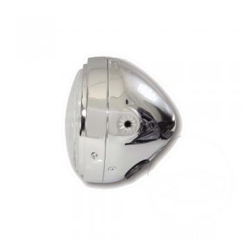 Scheinwerfer H4 5 3/4" Chrom, geplaegtes Glas