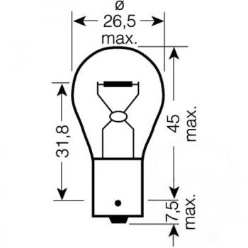 Lampe, Glühbirne 24V21W BA15S CT