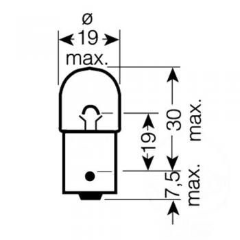 Lampe, Glühbirne 12V5W BA15S 2-Blister