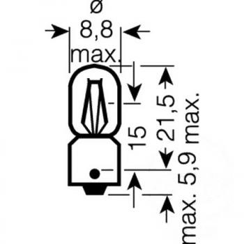 Lampe, Glühbirne 24V4W BA9S