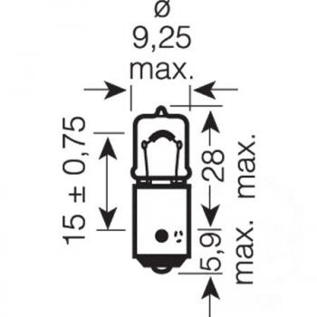 Lampe, Glühbirne 12VH6W BAX9S, ULTRA LIFE