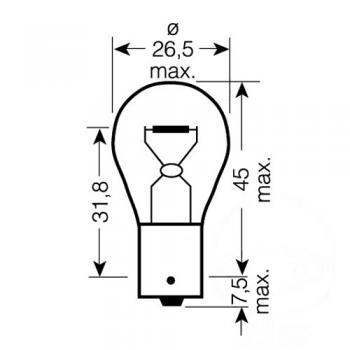 Lampe, Glühbirne 12V21W BA15S, ULTRA LIFE