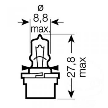 Lampe, Glühbirne 12V5W B10D, SOCKEL SCHWARZ