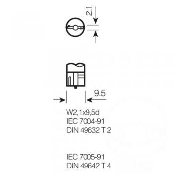 Preview: Lampe, Glühbirne 12V5W W2,1X9,5D, COOL BLUE INTENSE