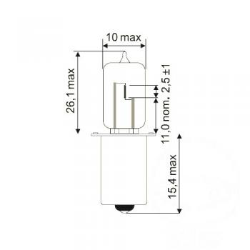 Lampe, Glühbirne HS2 6V15W, PX13,5S