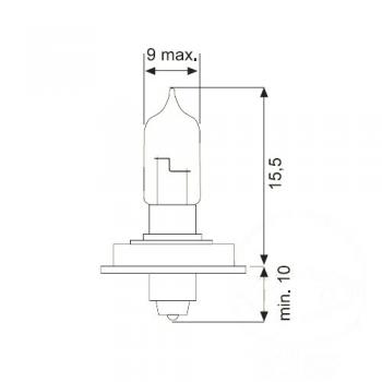 Lampe, Glühbirne 12V15W, P26S